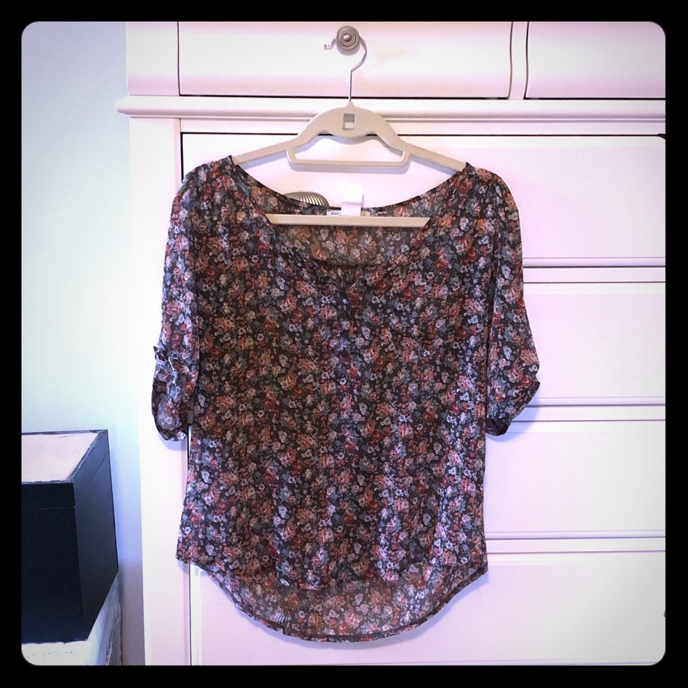Long sleeve floral shirt